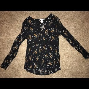 floral long sleeve shirt